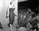Korea: Actress Marilyn Monroe entertaining US troops with her show 'Anything Goes', February 17, 1954
