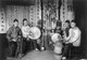 Korea: A 'Chinese' band. Chinese men with musical percussion instruments, Seoul, early 20th century